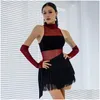 Escenario Wear Y Mesh Latin Dance Bodysuit Sleeveless Dancing Tops Women Ballroom Top Adts Stgae Performance Dwy9429 Drop de entrega Dyvh Dhyvh