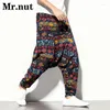 Pantaloni da uomo abiti estivi vestiti di lino di cotone harajuku pantaloni alla moda harem harem casual hip hop street slance