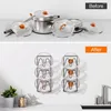 Kitchen Storage Metal Easy Access Pot Lid Rack Sturdy And Durable Solution 3 Tier Organizer
