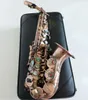 New S991Bb Small Curved Soprano Saxophone Antique copper red Musical Instrument B Flat Sax With Case 9385908