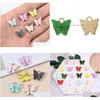 Charms 10pcs/Lot Trendy Alloy Acryl Butterfly hanger Fashion Creative Diy Handmade Animal Charm Sieraden Accessoires Ketting Earr Dhjcr