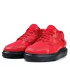 Sapatos casuais quadro esportivo esculpido vermelho na primavera e no verão High Sponge Bolo de grossa Costa grande salto baixo Seda de seda