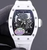Mens Mechanical Watch Minority Ceramic Female White Sapphire Hollowed Out Fullutomatic Swiss Movement Wristwatches5345053