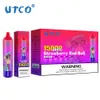 오리지널 UTCO Vapes Bang King 15000 퍼프 일회용 E 담배 1.0 Ohm Mesh Coil 28ml POD 배터리 충전식 전자 CIGS 퍼프 15K 0% 3% 5% vape 퍼프 12K 18K