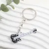 Kekchains Lanyards Enamel K-Pop Guitare électrique Musique cool Anneaux clés pour femmes Men Amitié Gift Punk Bijoux faits à la main Q240403