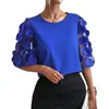 Frauenblusen Leichtes Top Stilvoller Blumendruck Casual T-Shirt mit locker Fit O-Neck Halbärmel Trendy Streetwear für den Sommer