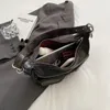 LEFTSIDE Fashion Double pockets Design Retro PU Leather Shoulder Bag for Women Female Crossbody Bag Underarm Bags Handbags 240322