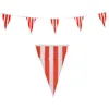 Dekorativa blommor Party Supplies Flags Randig Pennant Ban Decoration White 1 Set of 10/30m Red Carnival Themed