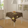 Masa bezi bal arı kovanları masa örtüsü geometrik baskı dış mekan komik ev partisi yemek odası tasarım kapak dekorasyon