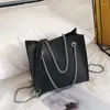 Bolsa 2024 Moda Women Handbag Hardware Chain Strap PU Leather Messenger Tote para Ladies Bolsa feminina