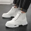 Stiefel Herren Winterschuhschuhe Motorrad Mann flache Knöchel Männer Regen männliche Sneaker Mannes Sicherheitsschuhe für reines Leder