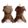 Hundekleidung leidenschaftliche Schokoladenbär vierbeinige Kleidung Herbst/Winter Katze Kleidung Haustier Set