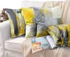 Pillow Short Plush Cover Home Decoration Pillowcase 40x40cm Outdoor Sofa Gray And Yellow