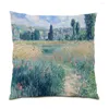 Pillow Decoration Home Decor Velvet 45x45 S Covers Oil Painting Cover Abstract Colorful Polyester Linen Pillowcase E0055