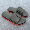 Red Men Slippers Bottoms Man Classic Spike Flat Spikes Slide Designer Sandalen Dikke rubber zool Slipperbuds Slides Platform Mules Zomer Casual Fashion Shoes