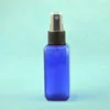 収納ボトル50ml x 300空の青い正方形のプラスチック香水ボトルミストスプレー付き