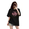 Donkergrijs high-end dames pure katoenen korte mouwen T-shirt dames 2024 zomer nieuwe losse Europese stijl grote top trend