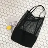 Bolso estilo coreano grid bolso moda malla hueco salple sandy playa paquete lienzo de un solo hombro gran capacidad bolsos para mujeres