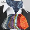 Neckband Mens Retro Dot Wedding Formal Tie Ascot Scrunch British Gentleman Polyester Neck Tie Luxury C240412