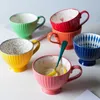 Aslets en céramique tasses à café tasse de petit-déjeuner mignon ménage mignon ménage grande capacité à avoine tasse de farine de floc