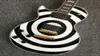 Özel Mağaza Sol Elli Zakk Wylde Bullseye Beyaz Siyah Ele Gitar Kopyala EMG Pikaplar Altın Kafa Çubuk Kapağı Altın Grover Tuners3634918