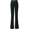 Damesjeans 2024 Autumn Winter Velvet Flare Vrouwen Hoge taille Grote los slanke rechte beenbroek M tot 3xl 4xl 5xl 6xl 7xl