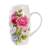 700ML bone china big coffee mug ceramic tumbler tea time large christmas cup gift porcelain enamel 240407