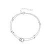 Geométric Double Ring Girls, Light and Small Form Design, 2023 New Instagram Versatile Best Friend Bracelet for Girlfriend