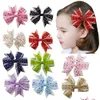 DEPPRESSO PARTY 120pcs COW BOWS BABY GROSGRAIN CON CLIP 8X8CM RAGAZZE GIUSHING GHAPPINGINA RAGAZZO CIRCHI CAPELLI PINCOLE ACCIFICA