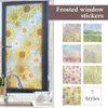 Autocollants de fenêtre Style pastoral Flower Painting Film d'intimité Static Cling Grosted Verre salle de bain Home Decor Sticker