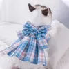 Psa odzież bokowa sukienki dla kota letnie ubrania dla zwierząt moda moda sukienka jk z smyczami dla małych psów koty kotki ubranie ropa gato
