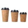 Disposable Cups Straws 25pcs Net Red Cork Paper 16oz 500ml Large Creative Drinks Coffee High-grade Tea Drinking Cup With Lid