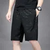 Shorts de camouflage pour hommes en soie mince de glace mince pantalon pentagonal de grande taille
