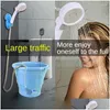 Decorative Objects & Figurines Portable Shower Cam Car High Pressure Power Washer Electric Pump Outdoor Travel With Drop Delivery Home Dhmyh