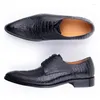 Dress Shoes Deluxe Leather Derby Shoe Fashion Party Printing Luxe Zapatos de Hombre Echte Oxfords Black Lace Up Daily