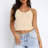 Damen T -Shirts Sommer kleiner Weste äußere Kamisolboden Hemd sexy exponierte Nabel Navel Farbe Slim Top Women Mode Bluse 2024