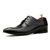 Scarpe per abiti da uomo in pelle genuina 2024 Black Italia Business Lace Up Formale Elegante Partito Oxford Schema Oxford Dimensioni 11 12