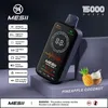 Mesii Visual Boxx 15k Puff Bauf 15000 Puffs Ondesable Vape Pen Digital Ecrece Vapes Двойной сетчатой катушкой предварительно заполненной 18 мл регулируемого воздушного потока E -потока E Сигарета