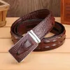 Cinturones Nuevos moda de negocios Belt Bein Mens Luxury Genuine Crocodile Belt Belt Design Belt Belt Mens High QualityC240407