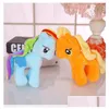 Animali di peluche ripieni di peluche Rainbow Pony Fur Toy Bambolo Cuscino di lancio carino Regalo per i bambini Delivery Delivery Gifts dh4km