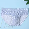 Underpants Mens Ice Silk Letter Print Briefs Low-rise Sexy Underwear Breathable Pouch Men's Swimsuit Erotic