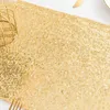 Dekoracja tkaniny stołowej błyszcząca cekinowa błyszcząca brokat na każdą okazję idealny strefot z różowym złotem