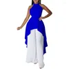 Roupas étnicas 2 peças Mulheres definidas com o top e calça de mangas brancas de traje de traje de traje de roupa africana no verão da moda alta lady lady chic sets