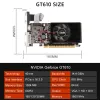 カードGT610 1/2GBグラフィックビデオカードPCIE X16 2.0 NVIDIA GEFORCE GT 610 DDR3グラフィックカードVGA HD DVI 64ビット1800MHz GT610 GPU