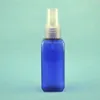 収納ボトル50ml x 300空の青い正方形のプラスチック香水ボトルミストスプレー付き