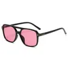 Sonnenbrille Retro Square Sonnenbrille für Frauen Retro Marke Spiegelte Sonnenbrille für Frauen schwarz gelb modische Süßigkeiten Farbe Oculos de Sol Feminol240403