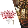 Fiori decorativi finti steli rossi bacche decorazioni natalizie per l'anno della decorazione della casa