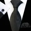 ترابط الرقبة Huglei Business Solid 100 ٪ Silk Mens Tie Tie Criter مجموعة 8 سم