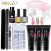 Kits Professional Manicure Set Polygels Kit Nail Set With UV Lamp Acrylic Extension Gel Nail Polish All For Manicure Gel Tools Kits