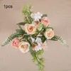 Dekorative Blumen künstliche Tee -Knospen Sammelalbum Seiden Rose für Heimvase Dekor Braut Hochzeitsstrauß Diy Cap Weihnachten Girlande